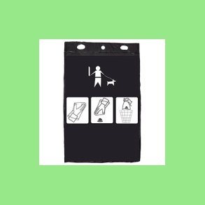 Hundepose til dispenser  H:35,5 cm B:20 cm D:0,6 cm  Sort