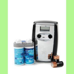 Lugtfjerner dispenser Duet. Sort/krom Microburst