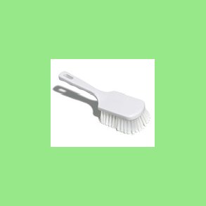 Vaskebrste  Polyesterbrster, hvid. Med ophngshul. 24 cm