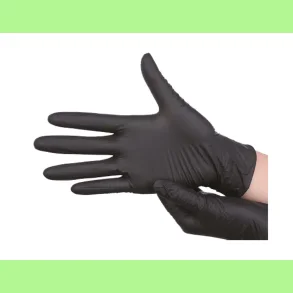 Nitrilhandsker sort, med forst�rket krave. 100 stk./pk