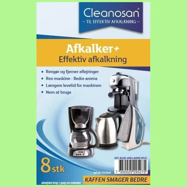 Clenosan Afkalker til kaffemaskine. 